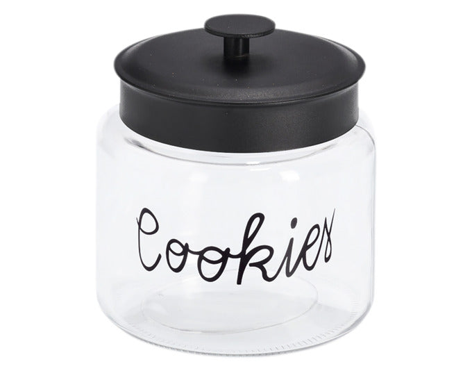 ZELLER Vorratsglas Cookies mit Metalldeckel schwarz 4200 ml ø 17.3x26.4 cm in  präsentiert im Onlineshop von KAQTU Design AG. Aufbewahrungsbehälter ist von ZELLER PRESENT