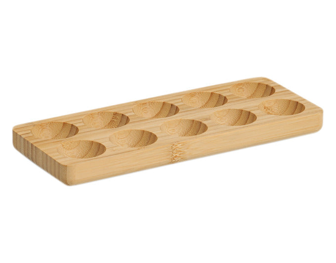 ZELLER Eierhalter für 10 Eier Bambus 24.5x10 cm in  präsentiert im Onlineshop von KAQTU Design AG. Eierbecher ist von ZELLER PRESENT