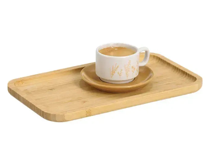 Elegantes Serviertablett aus Bambus, 27x16x1.5 cm, ideal für stilvolles Servieren und Dekorieren, von ZELLER PRESENT.