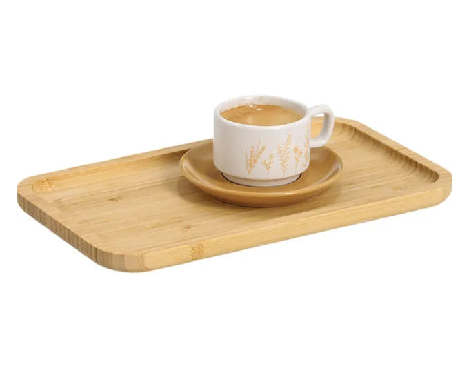 Elegantes Serviertablett aus Bambus, 27x16x1.5 cm, ideal für stilvolles Servieren und Dekorieren, von ZELLER PRESENT.
