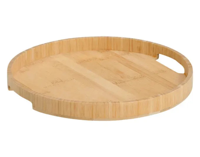 ZELLER Serviertablett Bambus rund ø 32x3cm in  präsentiert im Onlineshop von KAQTU Design AG. Tablett ist von ZELLER PRESENT