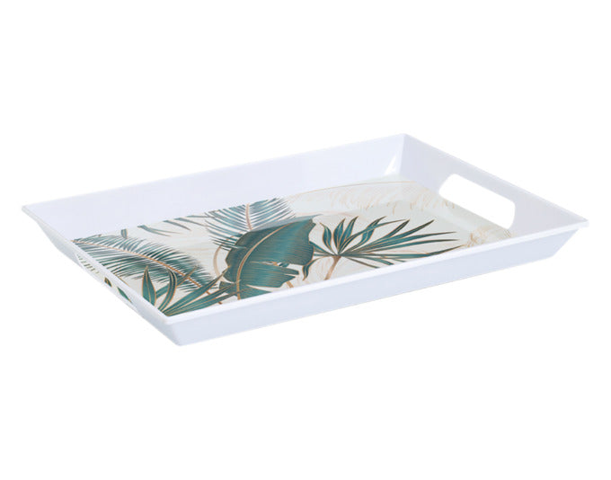 ZELLER Tablett Melamin Palm leaves 50x35x5 cm in  präsentiert im Onlineshop von KAQTU Design AG. Tablett ist von ZELLER PRESENT