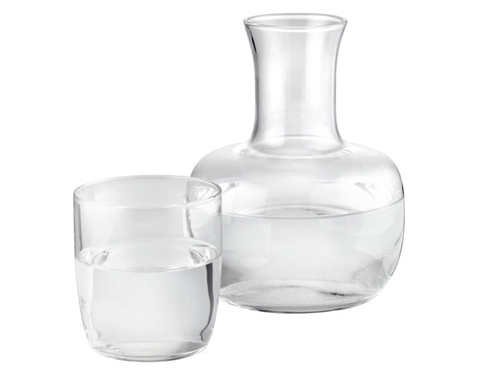 Elegante PHILIPPI Glaskaraffe mit Becher, 600 ml/120 ml, ideal für stilvolles Servieren von Getränken, modernes Design für jeden Anlass.
