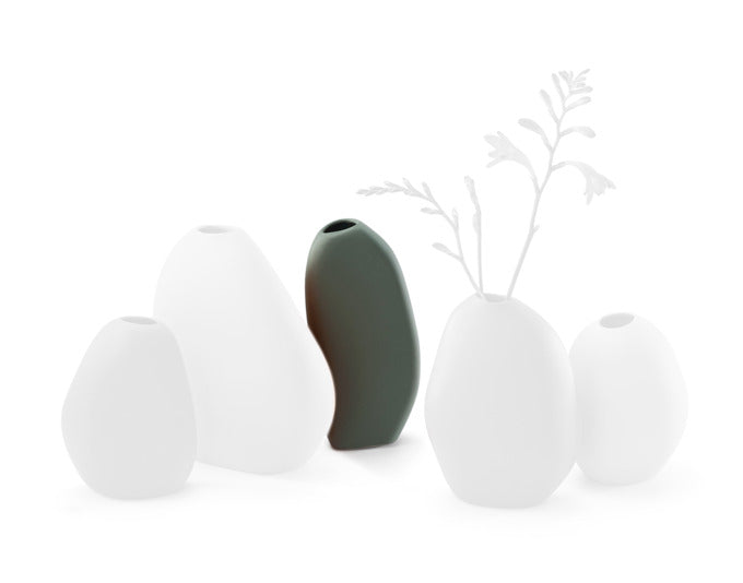 PHILIPPI Vase Bud Keramik 7x4x14 cm graugrün in  präsentiert im Onlineshop von KAQTU Design AG. Vase ist von PHILIPPI
