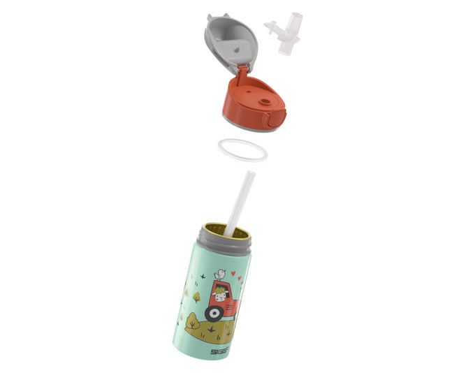 Die SIGG Kids Bottle Miracle WMB Tractor Farm 0.4 l ist eine robuste, BPA-freie Trinkflasche mit kindgerechtem Traktormotiv.