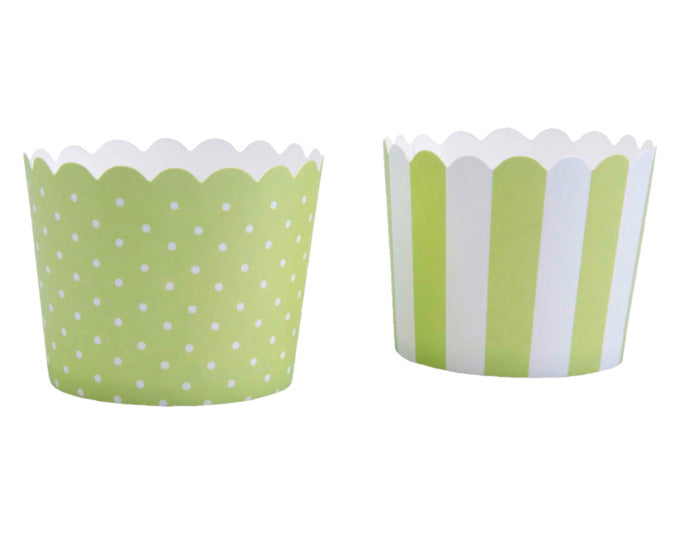 STÄDTER Papier-/Cupcake-Backförmchen Mini ø 5/6x4.5 cm hellgrün/weiss 12er in  präsentiert im Onlineshop von KAQTU Design AG. Backform / Backblech ist von STÄDTER