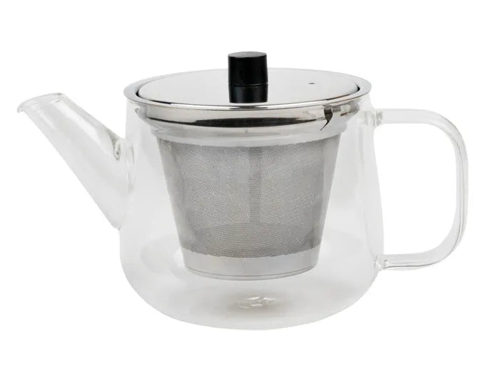 Elegante Teekanne aus Glas mit 1,1 l Fassungsvermögen, ideal für stilvollen Teegenuss. Hochwertige Verarbeitung von BREDEMEIJER.