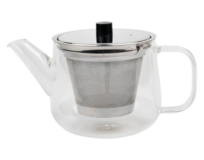 Elegante Teekanne aus Glas mit 1,1 l Fassungsvermögen, ideal für stilvollen Teegenuss. Hochwertige Verarbeitung von BREDEMEIJER.