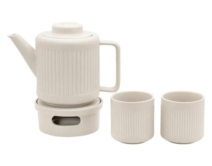 Elegante weiße Teebecher Skagen von BREDEMEIJER, 2er-Set, 300 ml, stilvoll und ideal für Teegenuss.