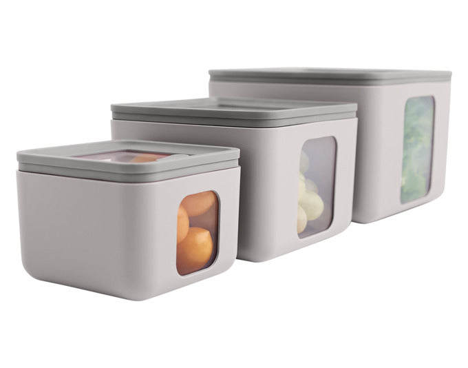 BLIM PLUS Vorratsdosen Set Quadro Combo XS-S-Mt teal PEEK BOX Collection in  präsentiert im Onlineshop von KAQTU Design AG. Aufbewahrungsbehälter ist von BLIMPLUS