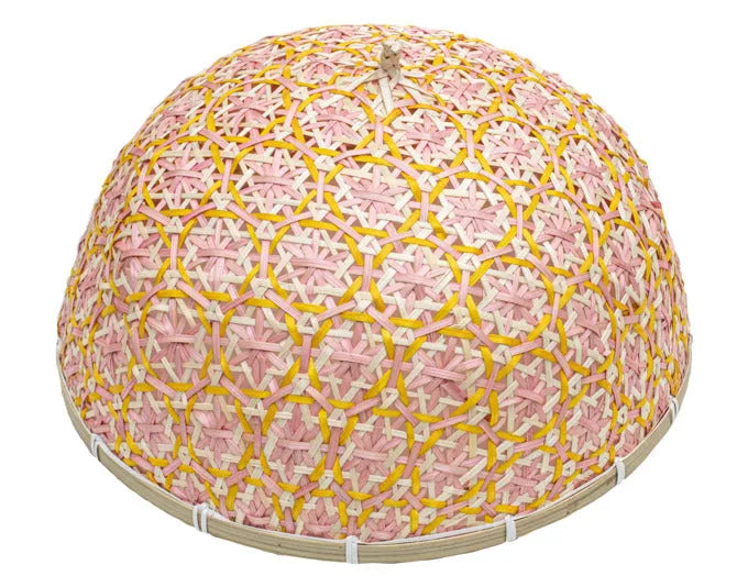 LADELLE Abdeckhaube für Lebensmittel geflochten Bamboo pink/gelb ø 34x18 cm in  präsentiert im Onlineshop von KAQTU Design AG. Haustierbedarf ist von LADELLE