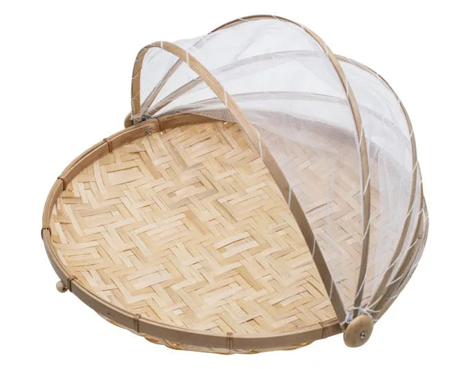 LADELLE Abdeckhaube für Lebensmittel klappbar Bamboo ø 42x5 cm in  präsentiert im Onlineshop von KAQTU Design AG. Haustierbedarf ist von LADELLE