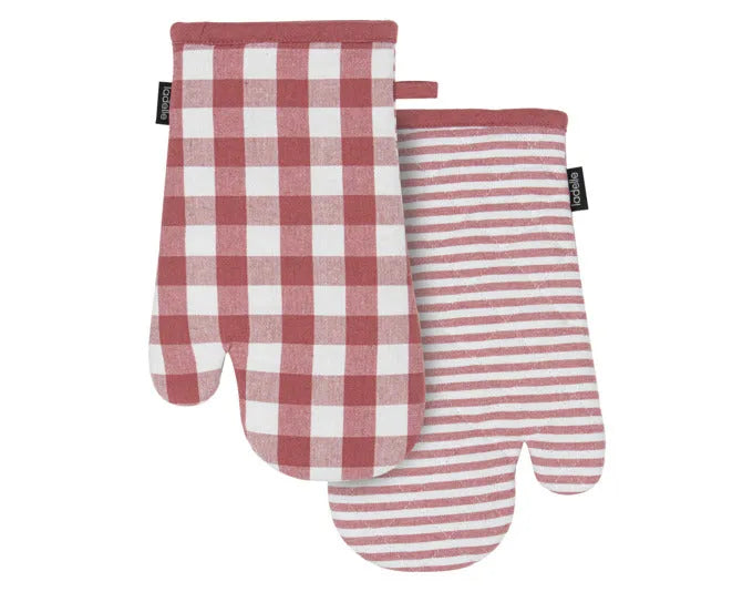 LADELLE Ofenhandschuh Eco Gingham blush 18x33 cm 2 Stk. in  präsentiert im Onlineshop von KAQTU Design AG. Backutensilien ist von LADELLE