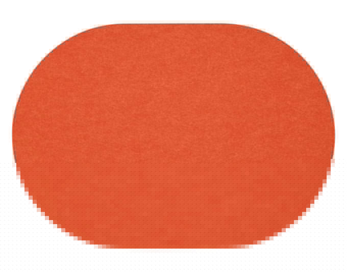 DAFF Tischset Fiberixx 34x42 cm oval orange in  präsentiert im Onlineshop von KAQTU Design AG. Tischset ist von DAFF