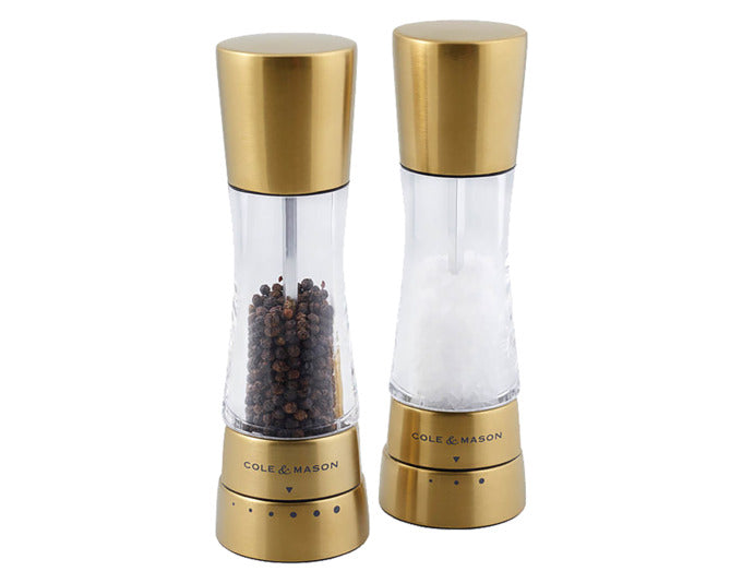 Cole & Mason pepper/salt mills set of the Went Gold 19x6x6 cm