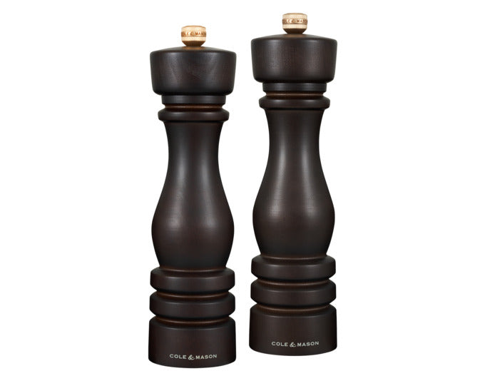 Cole & Mason pepper/salt mill set london beech dark 22x5.8x5.8 cm
