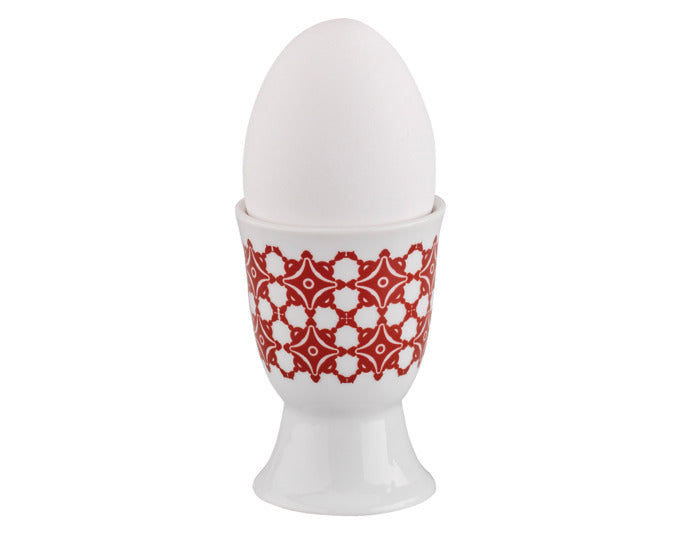 Eleganter Eierbecher aus Keramik mit Kachelmuster, ø 5 cm, ideal für stilvolles Frühstück, von CILIO.