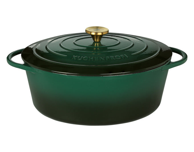 KÜCHENPROFI Bratentopf oval racing green ø 33 cm in  präsentiert im Onlineshop von KAQTU Design AG. Topf ist von KÜCHENPROFI