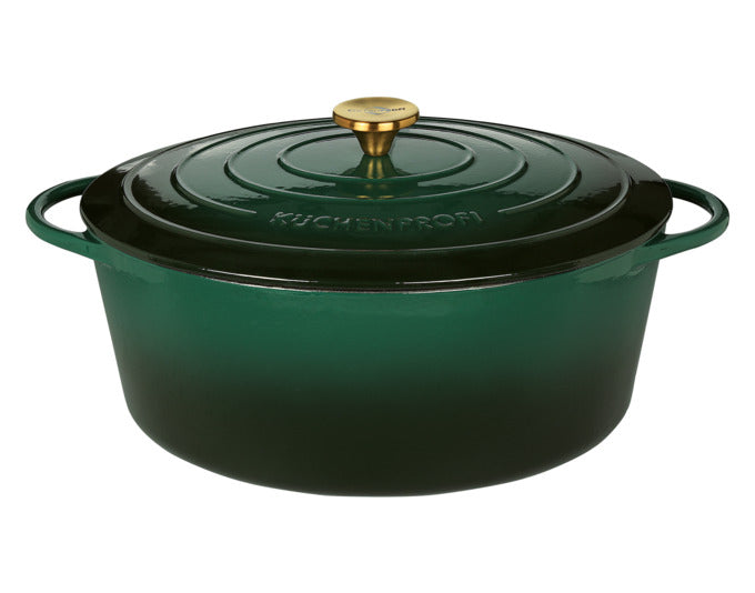 KÜCHENPROFI Bratentopf oval racing green ø 35 cm in  präsentiert im Onlineshop von KAQTU Design AG. Topf ist von KÜCHENPROFI