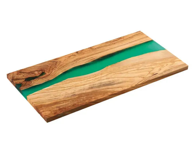 ZASSENHAUS Servierbrett Olive/Harz grün 45x22x1.5 cm in  präsentiert im Onlineshop von KAQTU Design AG. Schale ist von ZASSENHAUS