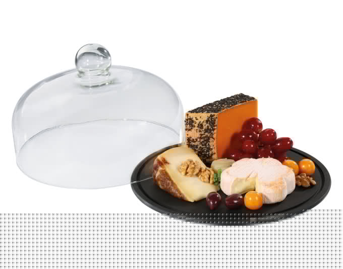Elegante ZASSENHAUS Käseglocke Comfort Plus mit Glashaube, ø 28 cm, ideal für stilvolles Servieren und Frischhalten von Käse.