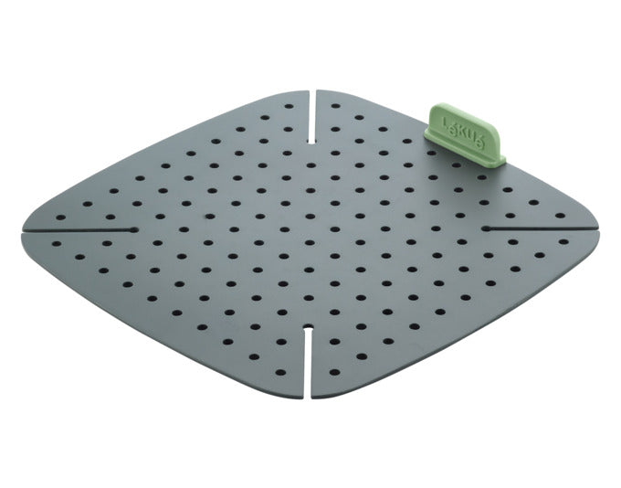 LÉKUÉ Silikonmatte für Heissluftfritteuse grau 22.5x22.5 cm in  präsentiert im Onlineshop von KAQTU Design AG. Fondue/Raclette ist von LEKUE