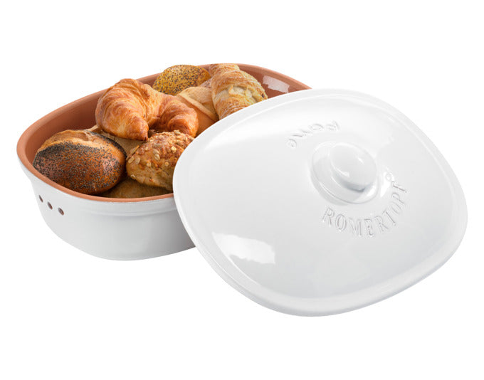 RÖMERTOPF Brottopf Maxi oval 6.5 l 40x28x20 cm weiss in  präsentiert im Onlineshop von KAQTU Design AG. Brotkorb ist von RÖMERTOPF