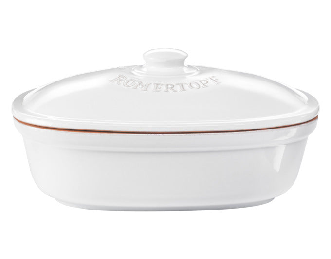 RÖMERTOPF Brottopf Medi oval 2.3 l 29.5x20.5x16.5 cm weiss in  präsentiert im Onlineshop von KAQTU Design AG. Brotkorb ist von RÖMERTOPF
