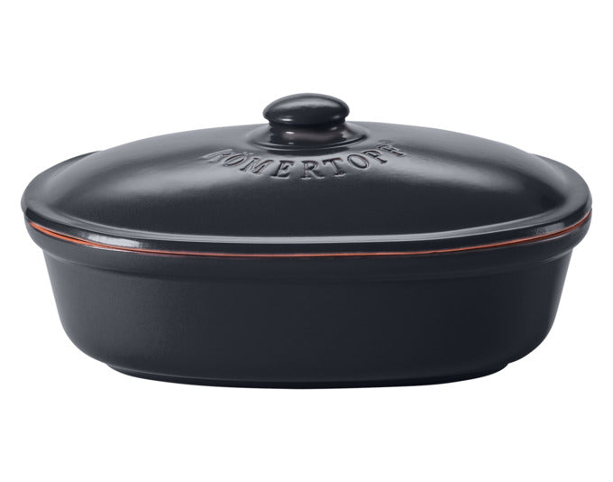 RÖMERTOPF Brottopf Medi oval 2.3 l 29.5x20.5x16.5 cm schwarz in  präsentiert im Onlineshop von KAQTU Design AG. Brotkorb ist von RÖMERTOPF