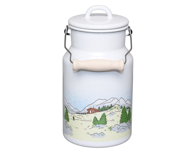 RIESS Milchkanne mit Deckel Landlust 2 l ø 13.3x25.7 cm in  präsentiert im Onlineshop von KAQTU Design AG. Küchenhelfer ist von RIESS
