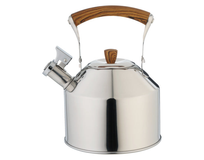 <tc>EVA</tc> Whistling kettle stainless steel/wooden look with filter 1.5 l