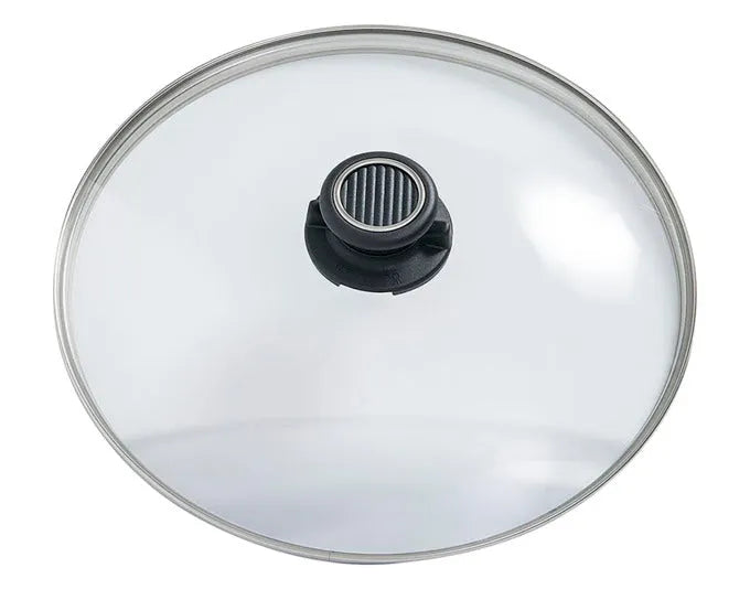 GASTROLUX Glasdeckel Deluxe mit Edelstahlring ø 28 cm in  präsentiert im Onlineshop von KAQTU Design AG. Topf ist von GASTROLUX