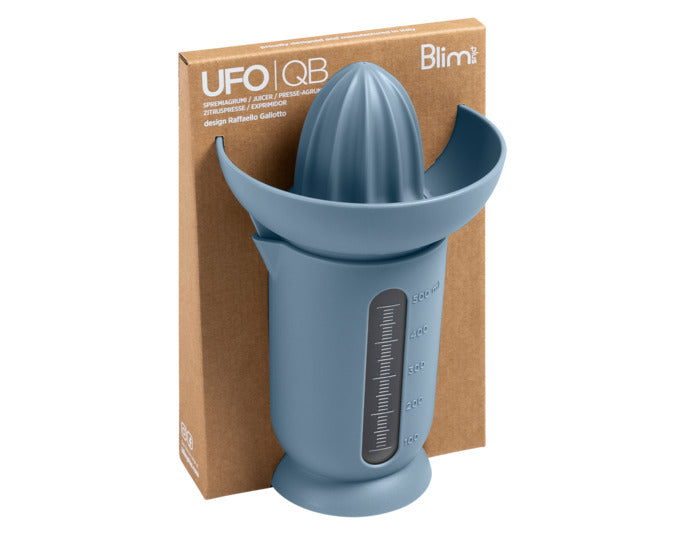 Die BLIM PLUS Zitruspresse Ufo in Blau, 0.50 l, 2-teilig, ist ideal für frischen Saft. Praktisch, stilvoll und einfach zu bedienen.