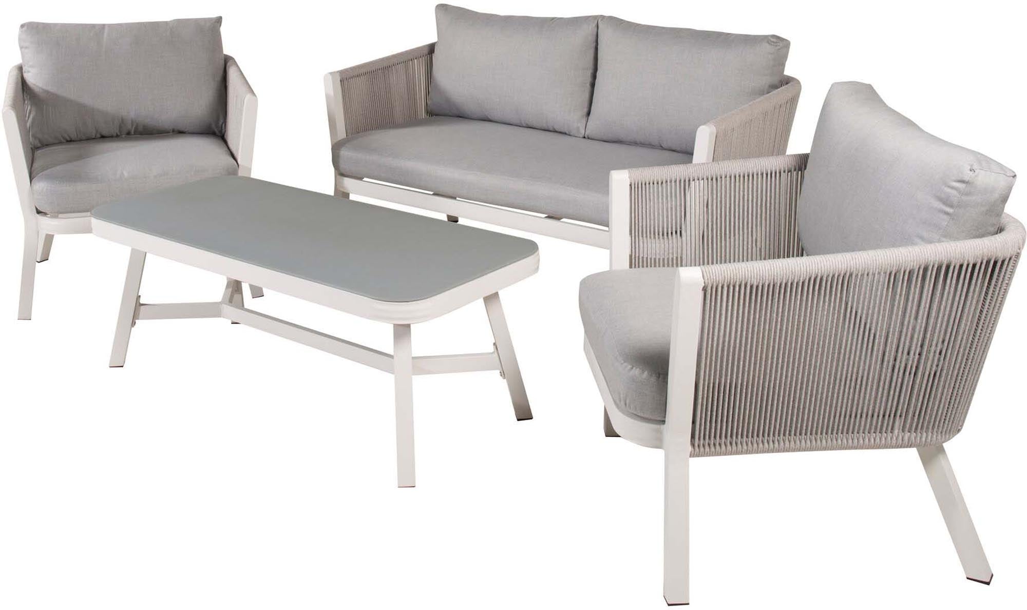 Virya Sofa Outdoorset 120cm in Weiss präsentiert im Onlineshop von KAQTU Design AG. Loungeset ist von Venture Home