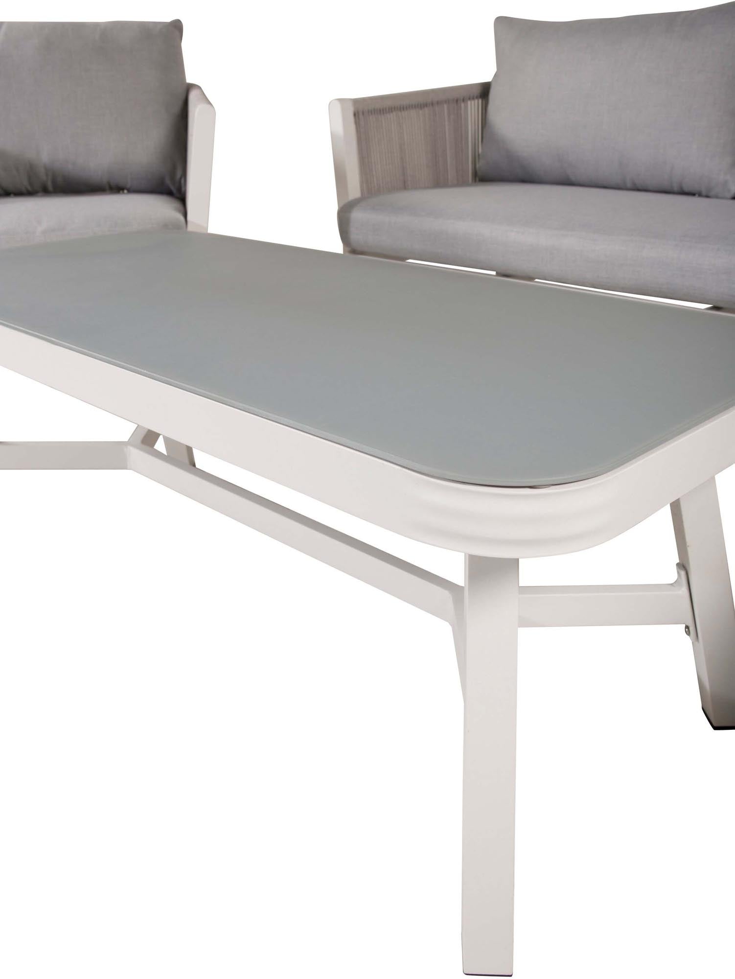 Virya Sofa Outdoorset 120cm in Weiss präsentiert im Onlineshop von KAQTU Design AG. Loungeset ist von Venture Home