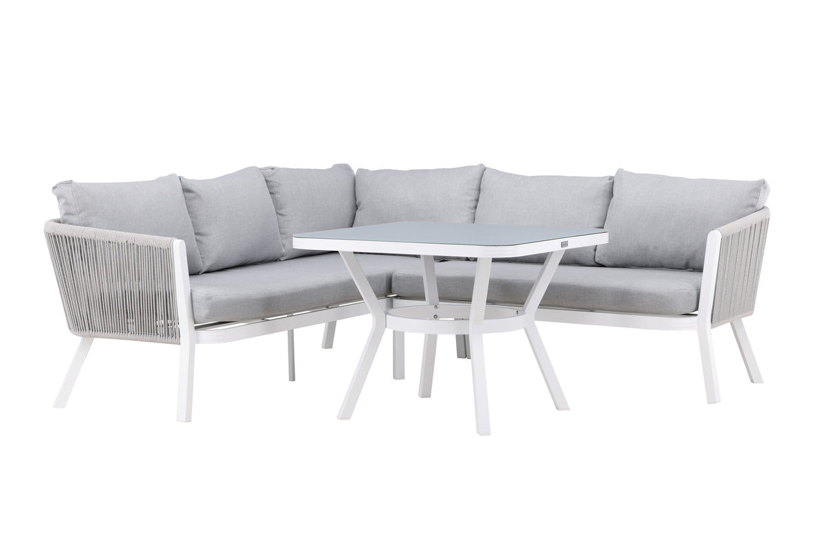 Virya Ecksofa Outdoorset 90cm in Grau / Hellgrau präsentiert im Onlineshop von KAQTU Design AG. Loungeset ist von Venture Home