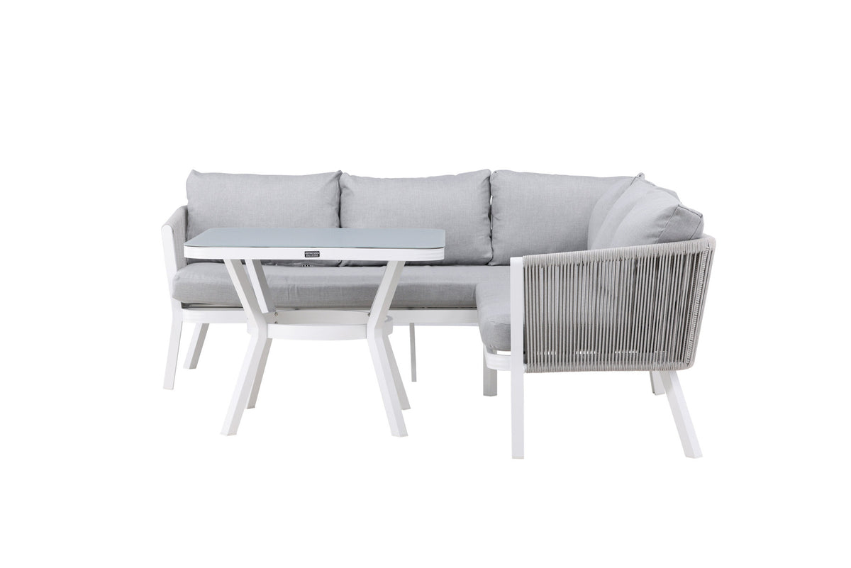 Virya Ecksofa Outdoorset 90cm in Grau / Hellgrau präsentiert im Onlineshop von KAQTU Design AG. Loungeset ist von Venture Home