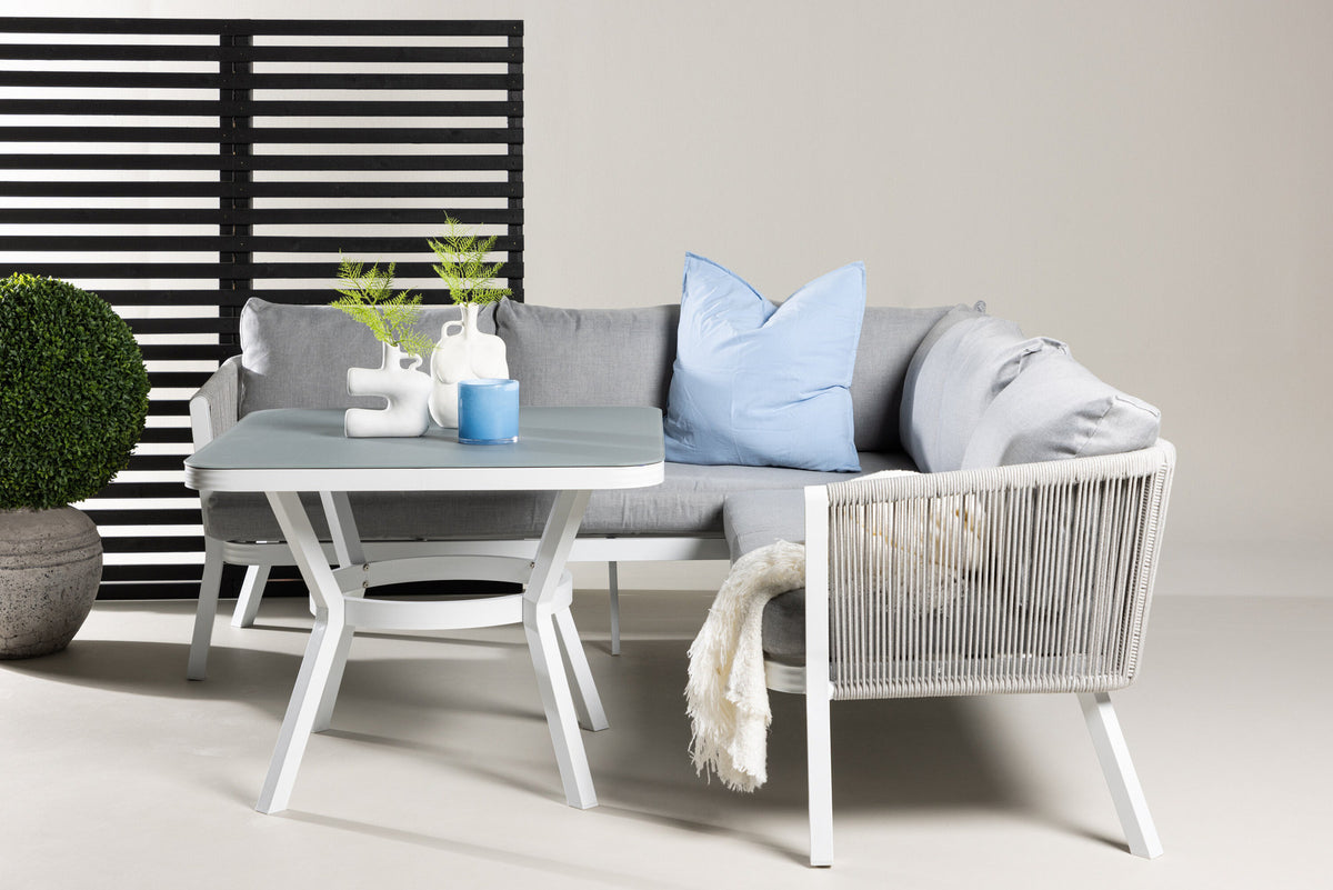 Virya Ecksofa Outdoorset 90cm in Grau / Hellgrau präsentiert im Onlineshop von KAQTU Design AG. Loungeset ist von Venture Home