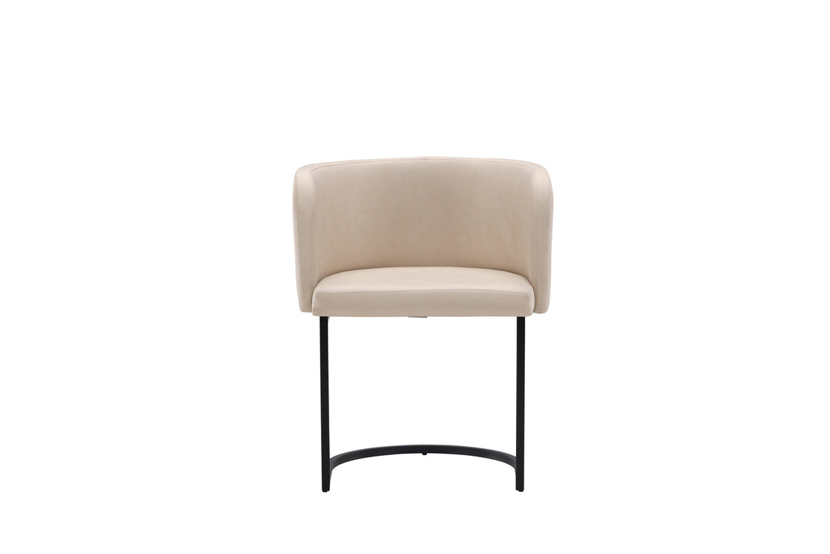 Simrishamn Stuhl in Beige präsentiert im Onlineshop von KAQTU Design AG. Schalenstuhl mit Armlehne ist von Furniture Fashion