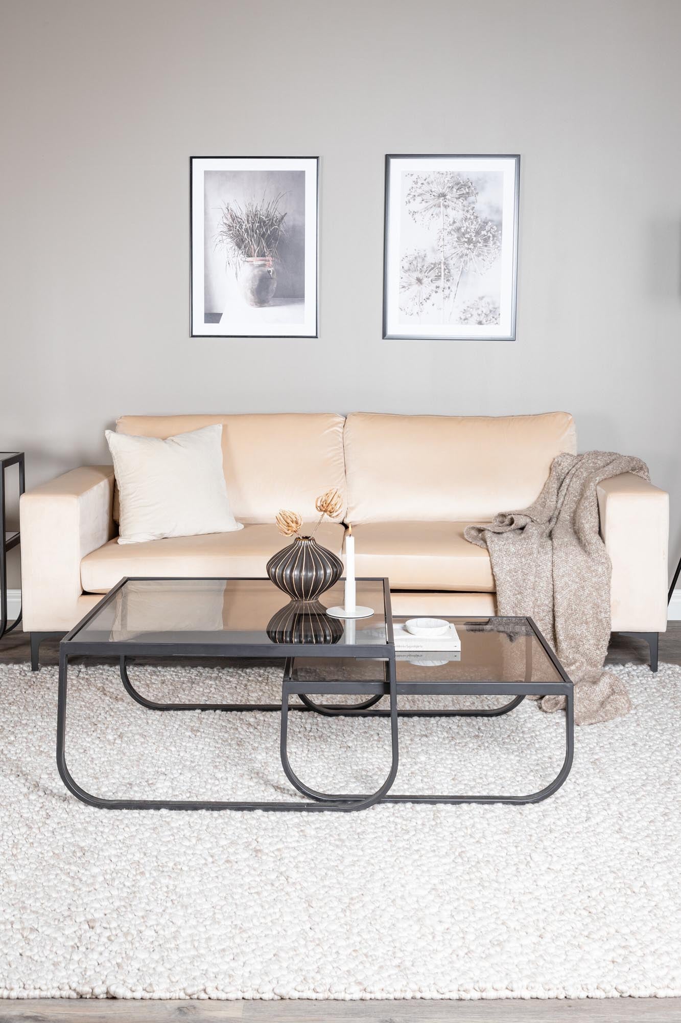 Stilvolles Bolero Sofa von Venture Home: 3er Sofa in elegantem Beige, skandinavisches Design trifft modernen Chic für dein Zuhause.