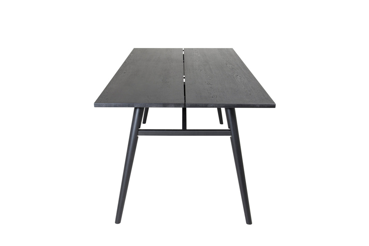 Sleek ausziehbarer Tisch in Schwarz präsentiert im Onlineshop von KAQTU Design AG. Esstisch ist von Venture Home