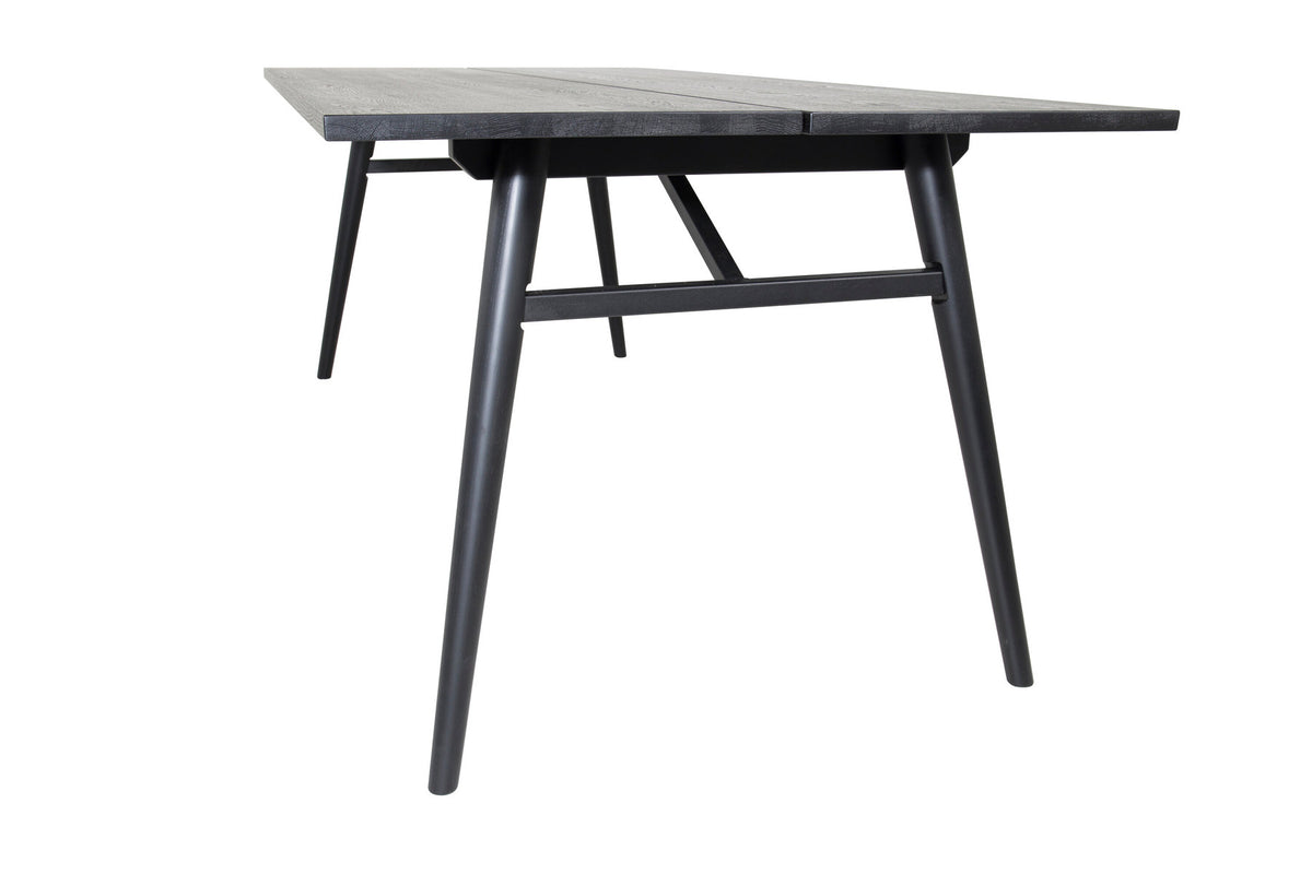 Sleek ausziehbarer Tisch in Schwarz präsentiert im Onlineshop von KAQTU Design AG. Esstisch ist von Venture Home
