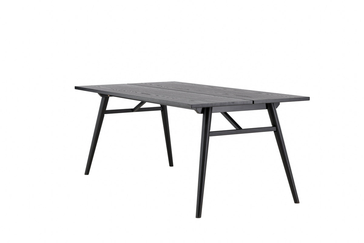 Sleek ausziehbarer Tisch in Schwarz präsentiert im Onlineshop von KAQTU Design AG. Esstisch ist von Venture Home