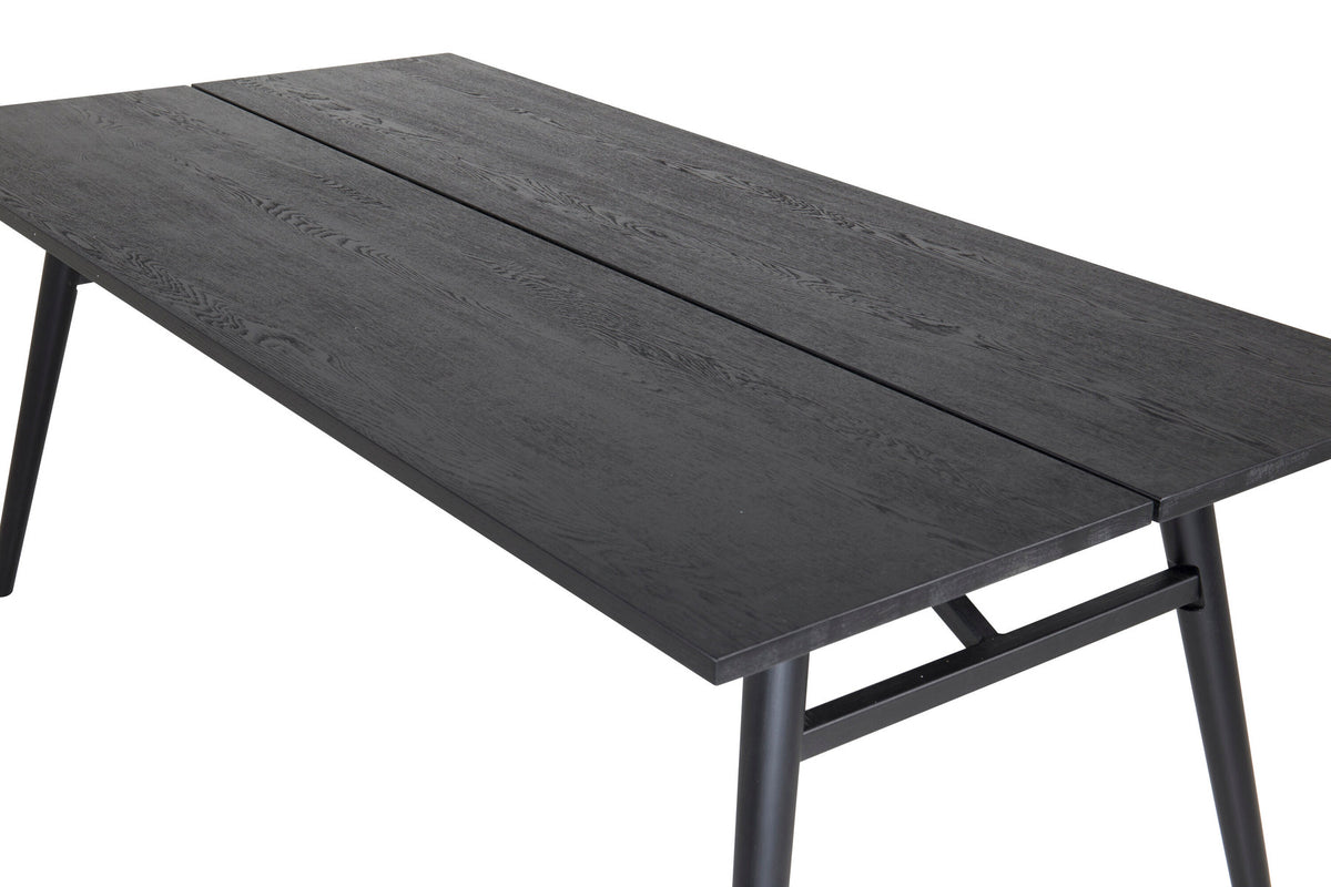 Sleek ausziehbarer Tisch in Schwarz präsentiert im Onlineshop von KAQTU Design AG. Esstisch ist von Venture Home