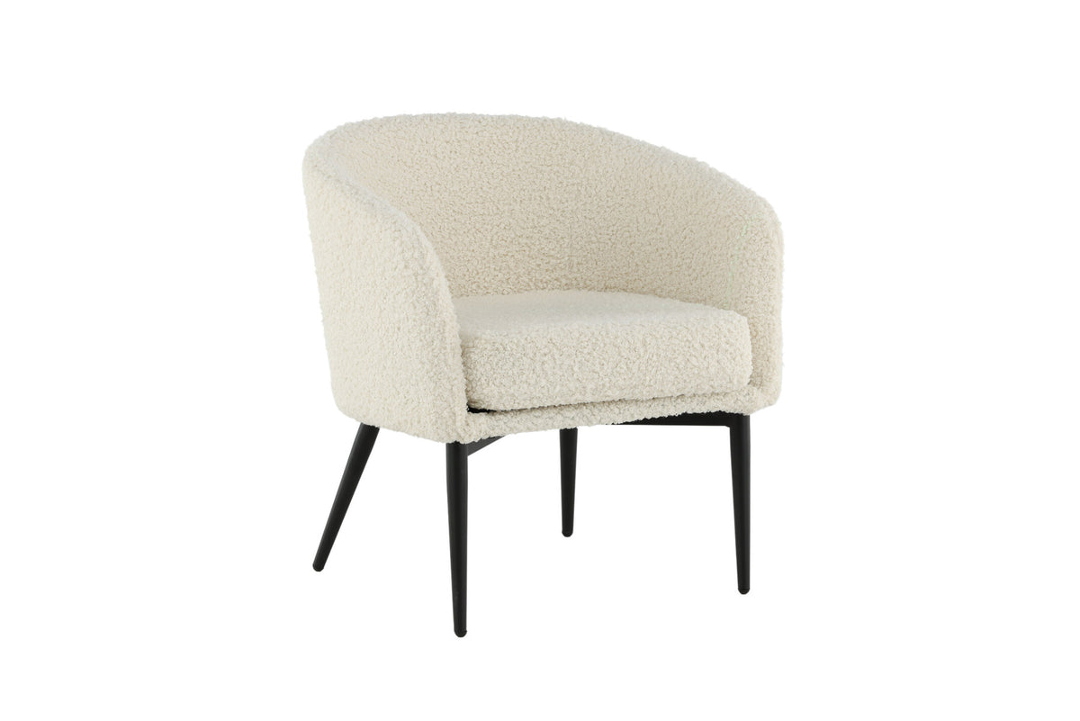 Fluffy Sessel in Weiss präsentiert im Onlineshop von KAQTU Design AG. Sessel mit Armlehnen ist von Venture Home