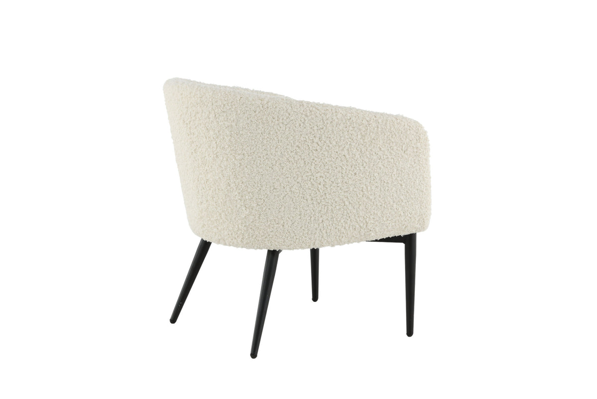 Fluffy Sessel in Weiss präsentiert im Onlineshop von KAQTU Design AG. Sessel mit Armlehnen ist von Venture Home