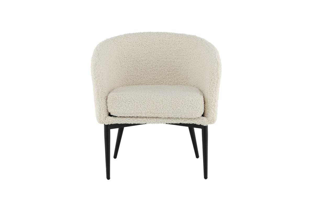 Fluffy Sessel in Weiss präsentiert im Onlineshop von KAQTU Design AG. Sessel mit Armlehnen ist von Venture Home