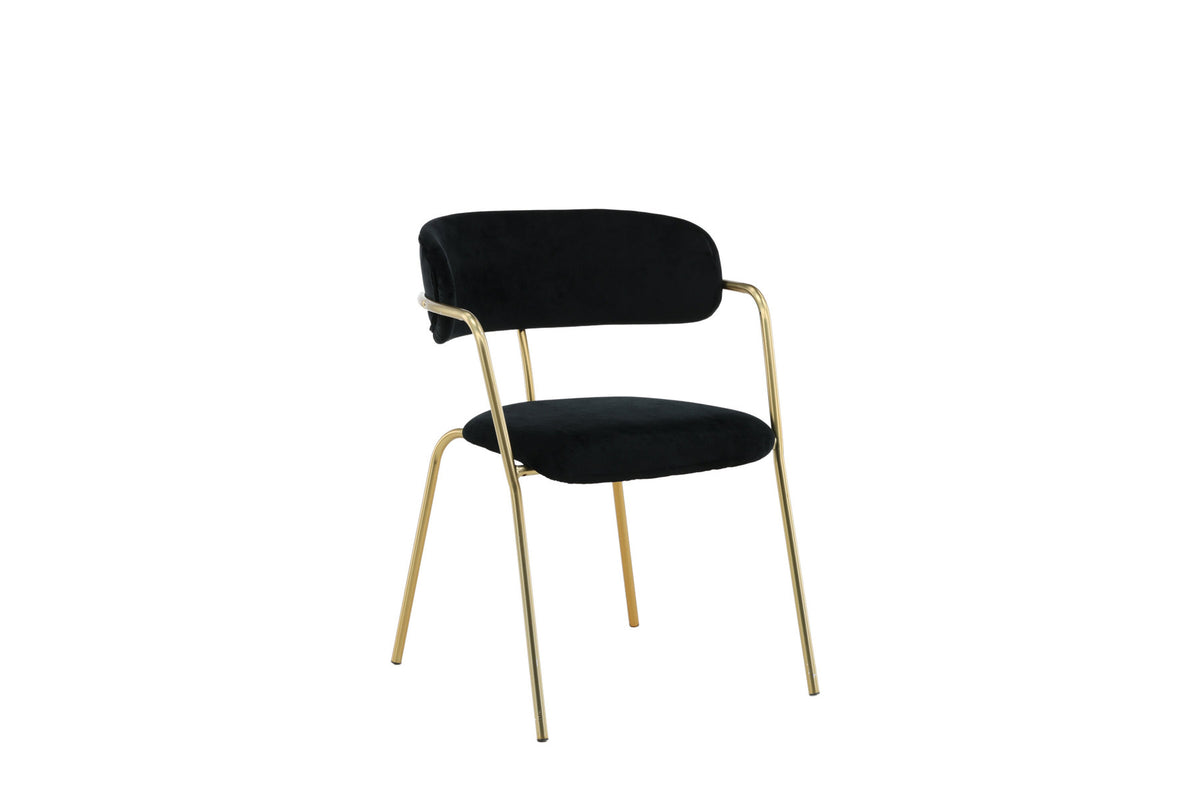 Arrow Armlehnstuhl in Schwarz/Gold präsentiert im Onlineshop von KAQTU Design AG. Stuhl mit Armlehne ist von Venture Home