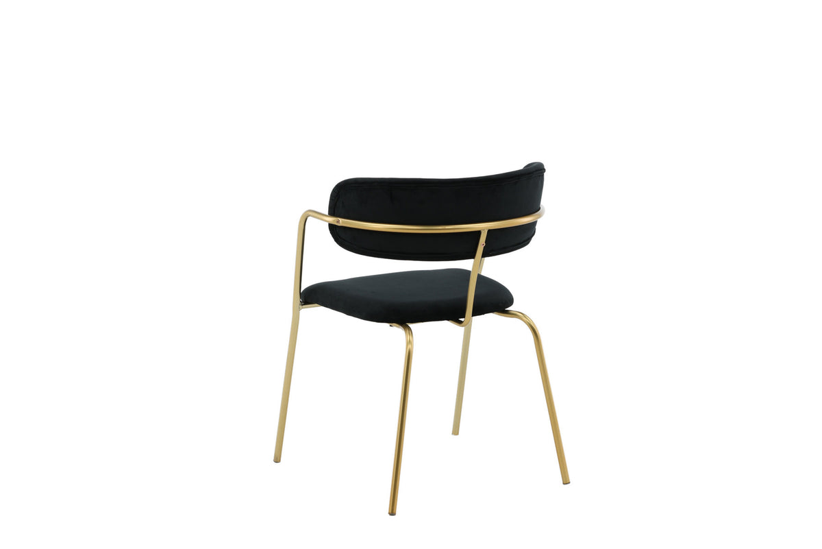 Arrow Armlehnstuhl in Schwarz/Gold präsentiert im Onlineshop von KAQTU Design AG. Stuhl mit Armlehne ist von Venture Home
