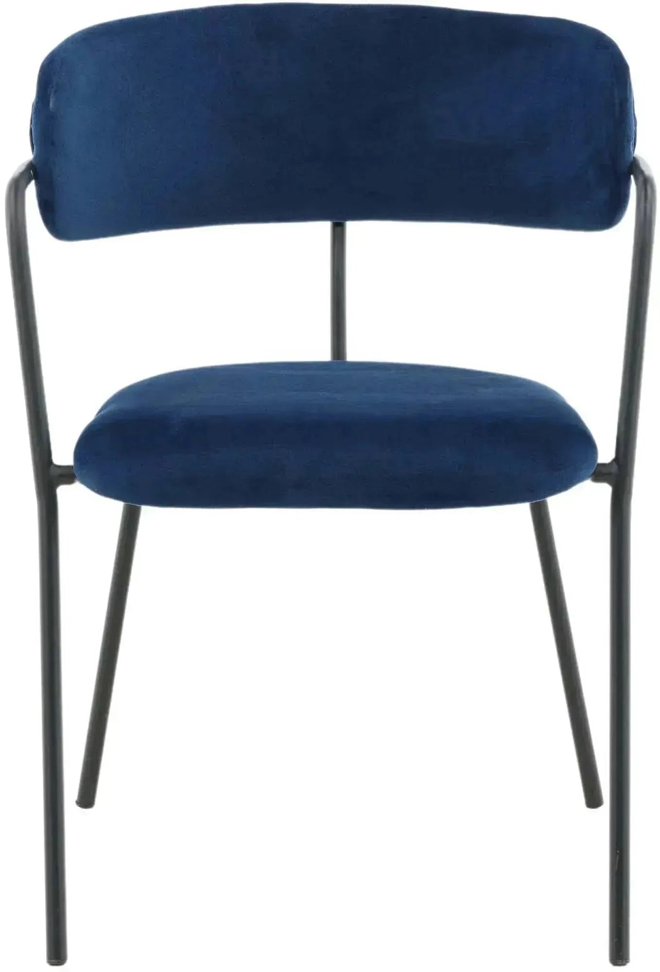 Eleganter Arrow Stuhl: Samt und Metall in perfekter Harmonie.